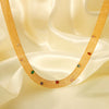 Necklace Stainless Steel Mixed Gem Inlay Geometric Electroplating Women's