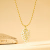 Necklace Stainless Steel Mixed Gemstone Inlay Geometric Minimalist Electroplating Female