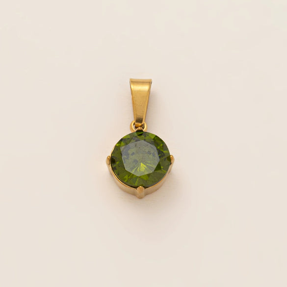Necklace Stainless Steel Mixed Gemstone Inlay Heart Shape Pendant For Women