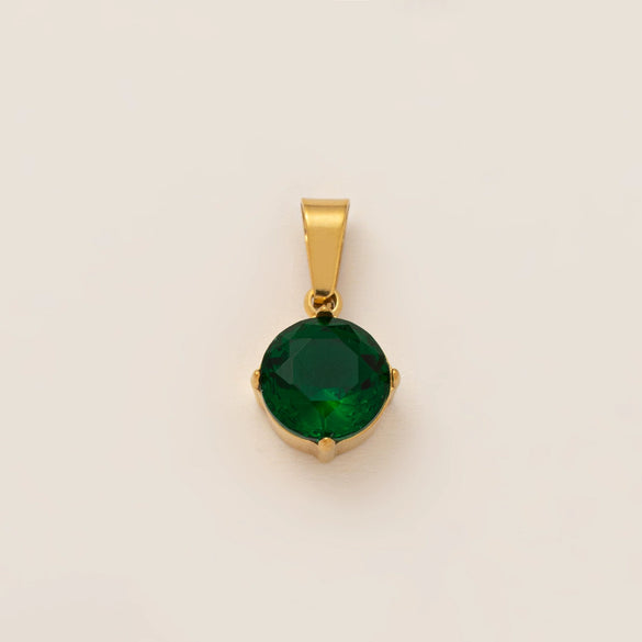 Necklace Stainless Steel Mixed Gemstone Inlay Heart Shape Pendant For Women