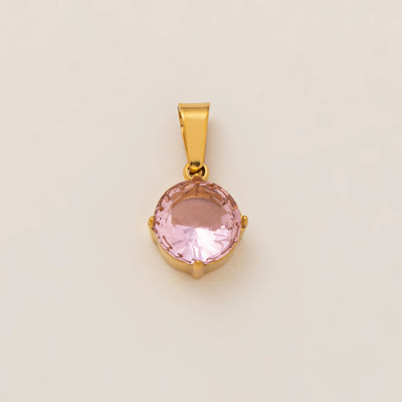 Necklace Stainless Steel Mixed Gemstone Inlay Heart Shape Pendant For Women