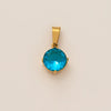 Necklace Stainless Steel Mixed Gemstone Inlay Heart Shape Pendant For Women