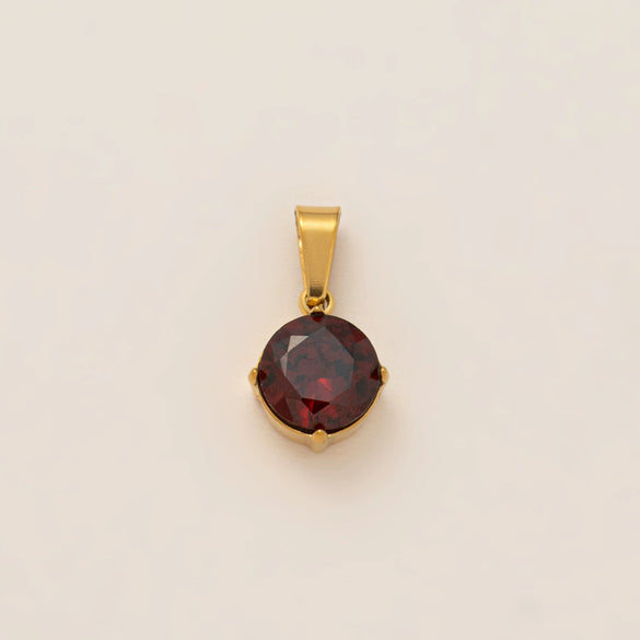 Necklace Stainless Steel Mixed Gemstone Inlay Heart Shape Pendant For Women
