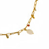 Necklace Stainless Steel Natural Stone Beaded Pearl Heart Shape Electroplating Women's Light Luxury Trendy