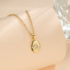 Necklace Stainless Steel O Shaped Chain Copper Inlaid Zirconium Devil's Eye Constellation Electroplating Design