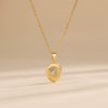Necklace Stainless Steel O Shaped Chain Copper Inlaid Zirconium Devil's Eye Constellation Electroplating Design