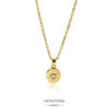 Necklace Stainless Steel O Shaped Chain Copper Inlaid Zirconium Devil's Eye Constellation Electroplating Design