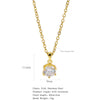 Necklace Stainless Steel O Shaped Chain Copper Inlaid Zirconium Devil's Eye Constellation Electroplating Design