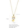 Necklace Stainless Steel O Shaped Chain Copper Inlaid Zirconium Devil's Eye Constellation Electroplating Design