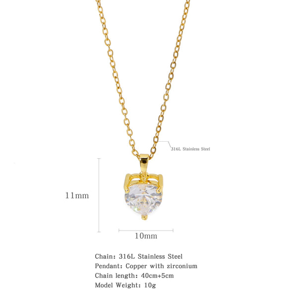 Necklace Stainless Steel O Shaped Chain Copper Inlaid Zirconium Devil's Eye Constellation Electroplating Design