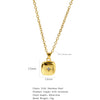 Necklace Stainless Steel O Shaped Chain Copper Inlaid Zirconium Devil's Eye Constellation Electroplating Design