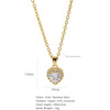 Necklace Stainless Steel O Shaped Chain Copper Inlaid Zirconium Devil's Eye Constellation Electroplating Design