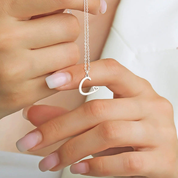 Necklace Stainless Steel Ochain Letter Electroplating Design For Women