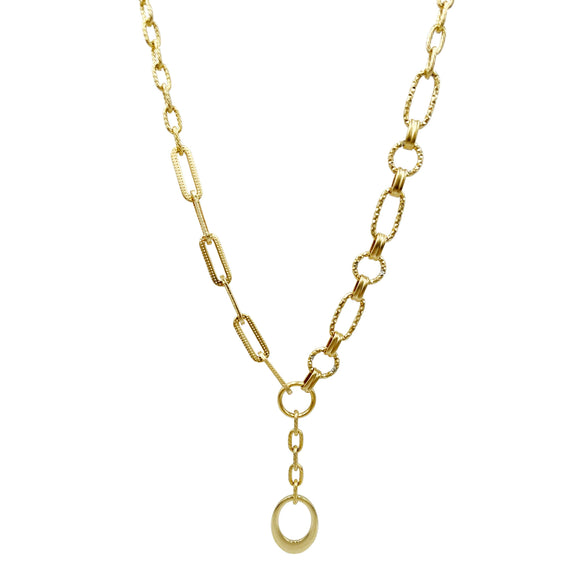 Necklace Stainless Steel Oval Pendant Geometric Handstitched Electroplating Jewelry