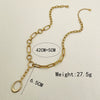 Necklace Stainless Steel Oval Pendant Geometric Handstitched Electroplating Jewelry
