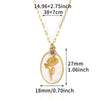 Necklace Stainless Steel Oval Shell Pendant Electroplating With Letters Numbers Text Pattern