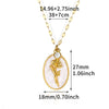 Necklace Stainless Steel Oval Shell Pendant Electroplating With Letters Numbers Text Pattern