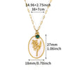Necklace Stainless Steel Oval Shell Pendant Electroplating With Letters Numbers Text Pattern