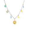 Necklace Stainless Steel Pearl Chain Heart Shape Pendant Electroplating Women's Accessories