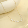 Necklace Stainless Steel Pearl Geometric Electroplating Fashion Women's