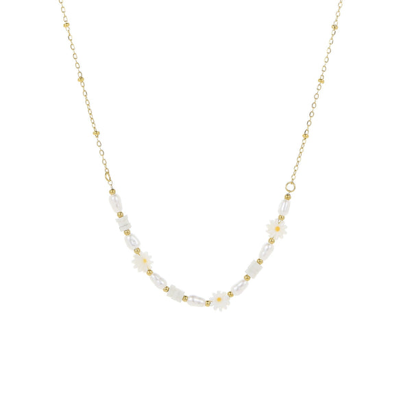 Necklace Stainless Steel Pearl Geometric Electroplating Fashion Women's