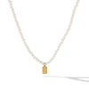 Necklace Stainless Steel Pearl Geometric Titanium Steel Electroplating Women's