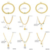 Necklace Stainless Steel Pearl Love Dripping Oil Color Palm Heart Shape Electroplating Women's
