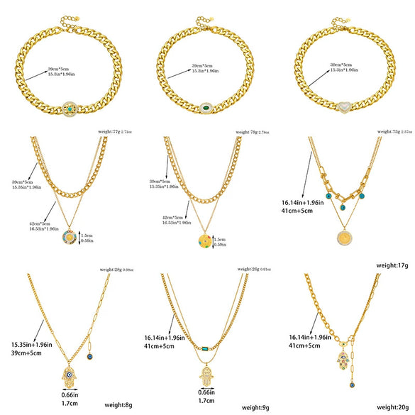 Necklace Stainless Steel Pearl Love Dripping Oil Color Palm Heart Shape Electroplating Women's