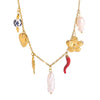 Necklace Stainless Steel Pearl Multipendant Geometric Electroplating Jewelry For Women