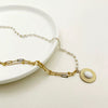 Necklace Stainless Steel Pearl White Natural Stone Straw Hat Pendant Light Luxury For Women Electroplating