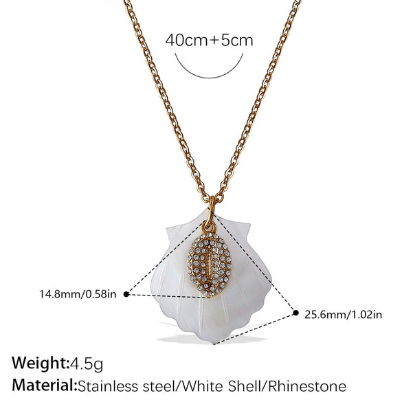 Necklace Stainless Steel Plated 18K Gold Conch Turtle Pendant Electroplating Women's Fashion Style