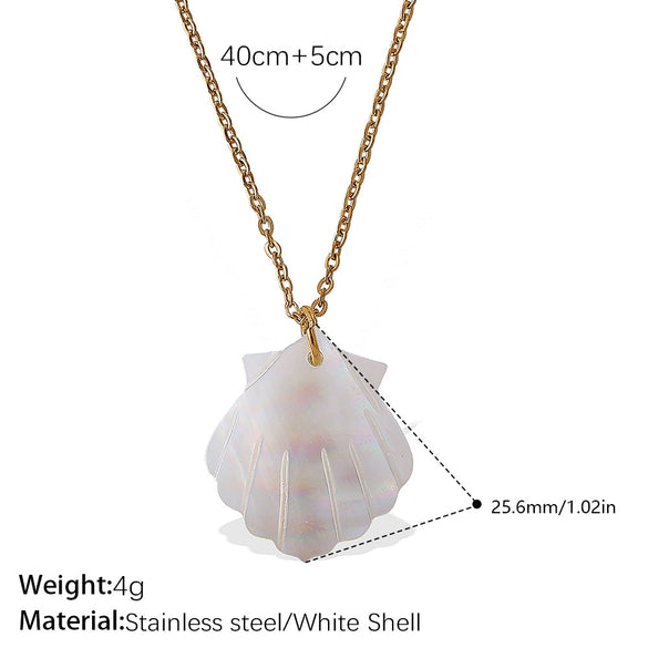 Necklace Stainless Steel Plated 18K Gold Conch Turtle Pendant Electroplating Women's Fashion Style