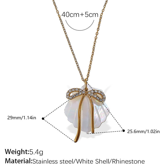 Necklace Stainless Steel Plated 18K Gold Conch Turtle Pendant Electroplating Women's Fashion Style
