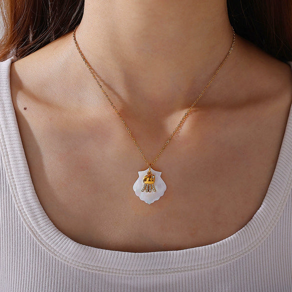 Necklace Stainless Steel Plated 18K Gold Conch Turtle Pendant Electroplating Women's Fashion Style