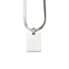 Necklace Stainless Steel Rectangular Geometric Laser Pendant Snake Chain