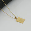 Necklace 316L Stainless Steel Rectangular Letter 316L Stainless Steel Pendant Electroplating