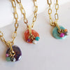 Necklace Stainless Steel Resin Geometric Electroplating Casual Minimalist Women's