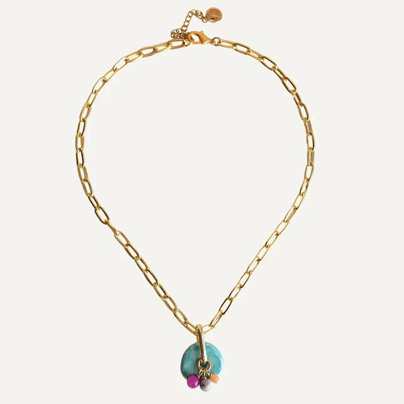 Necklace Stainless Steel Resin Geometric Electroplating Casual Minimalist Women's