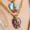 Necklace Stainless Steel Resin Geometric Electroplating Casual Minimalist Women's