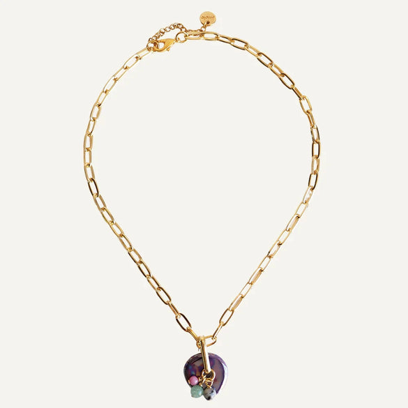 Necklace Stainless Steel Resin Geometric Electroplating Casual Minimalist Women's