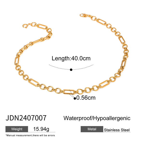 Necklace Stainless Steel Resin Rib Pendant Electroplating