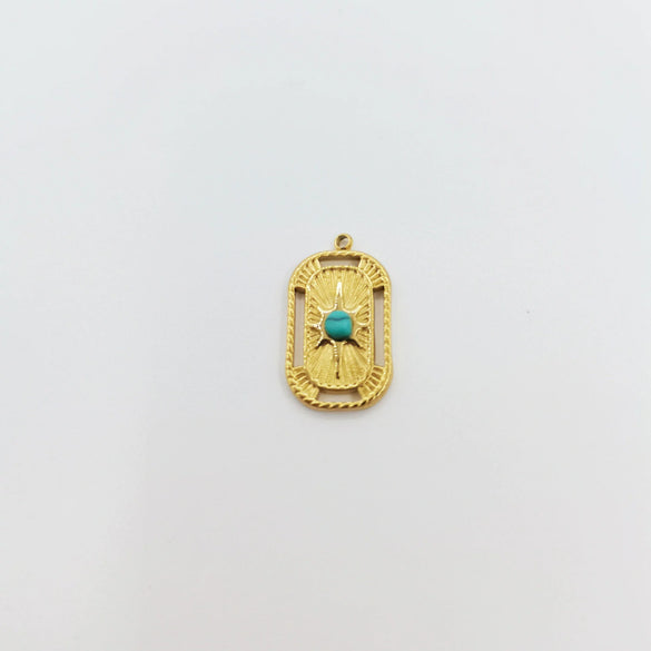 Necklace Stainless Steel Retro Geometric Electroplating Oil Drop Pendant Snake Bone Chain