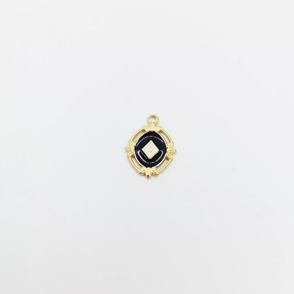 Necklace Stainless Steel Retro Geometric Electroplating Oil Drop Pendant Snake Bone Chain
