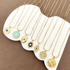 Necklace Stainless Steel Retro Geometric Electroplating Oil Drop Pendant Snake Bone Chain
