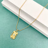 Necklace Stainless Steel Retro Geometric Electroplating Oil Drop Pendant Snake Bone Chain
