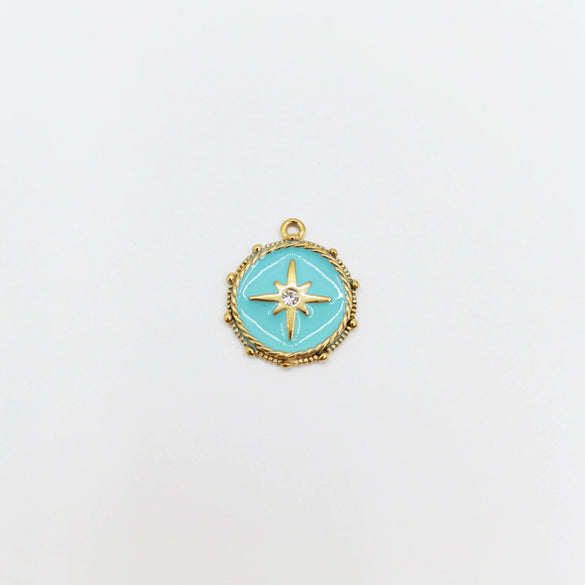 Necklace Stainless Steel Retro Geometric Electroplating Oil Drop Pendant Snake Bone Chain