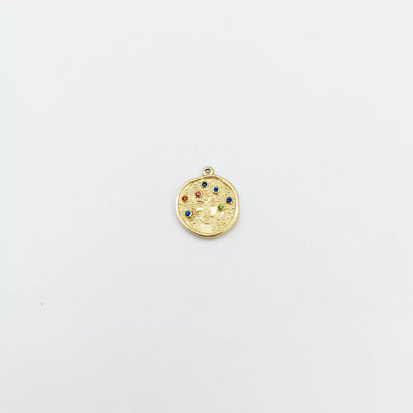 Necklace Stainless Steel Retro Geometric Electroplating Oil Drop Pendant Snake Bone Chain