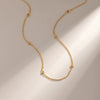 Necklace Stainless Steel 225 Silver Geometric Diamond Style