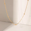 Necklace Stainless Steel 225 Silver Geometric Diamond Style