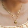 Necklace Stainless Steel Snake Bone Chain Hiphop Double Chain Ushape Electroplated Devil's Eye Pendant Unisex